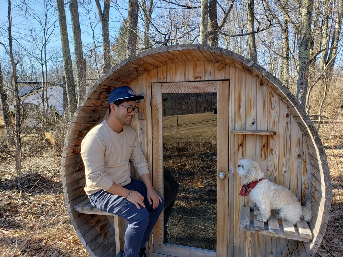 Jimmy with his dog Ruby